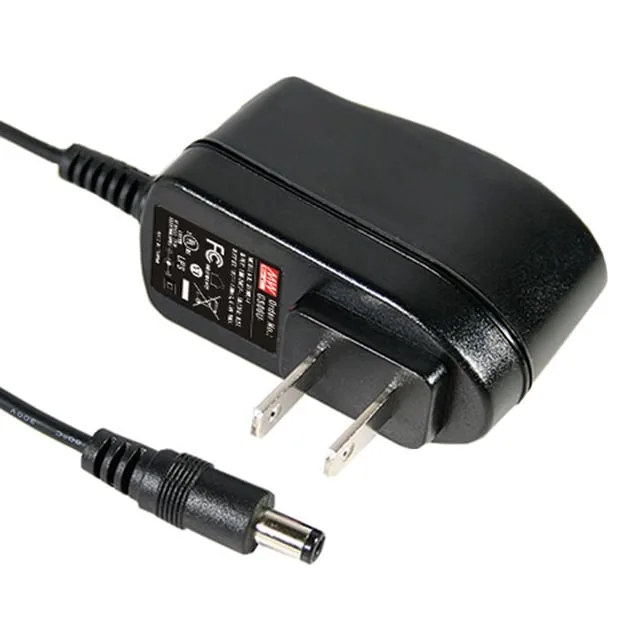 Mean Well GS06U-2P1J — AC/DC WALL MOUNT ADAPTER 9V 6W