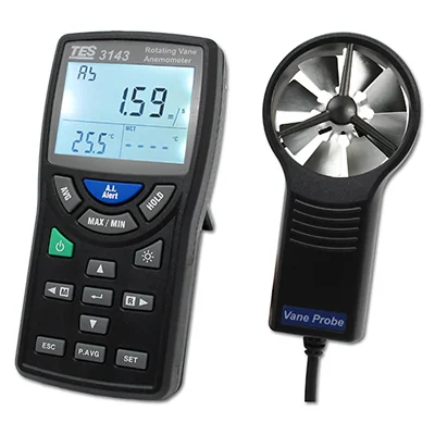 TES-3143 — Anemometro a elica con pale in metallo